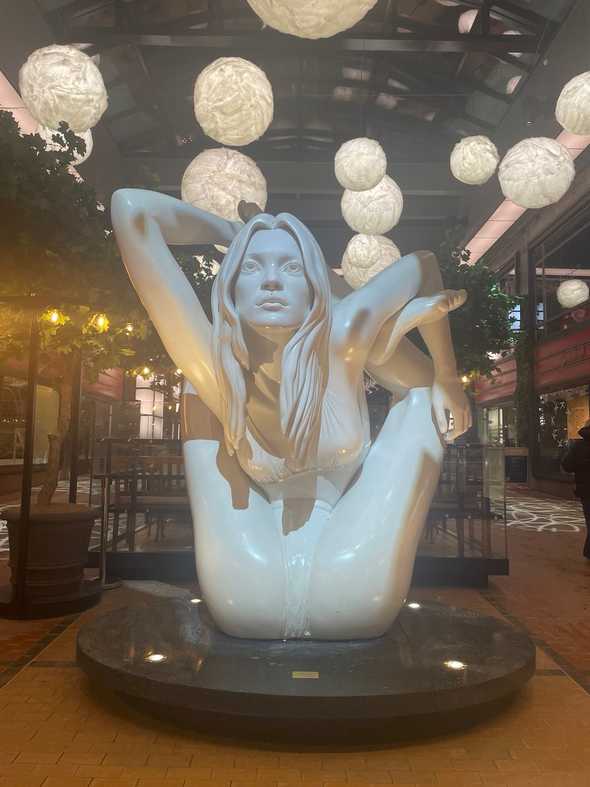 Woman in a weird pose