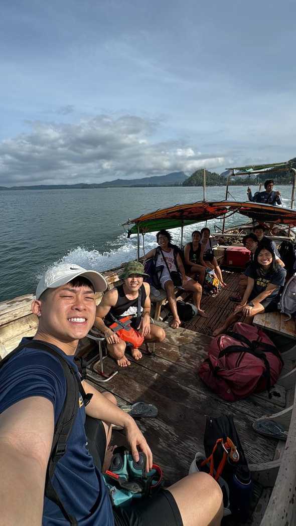 On a boat to Railay beach