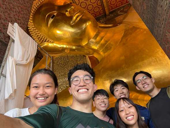 The gang at the emerald temple