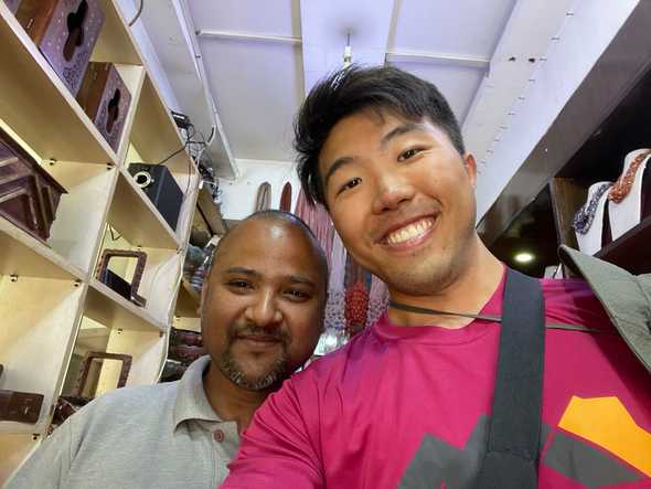 Gem trader who tried to overcharge us for rocks.