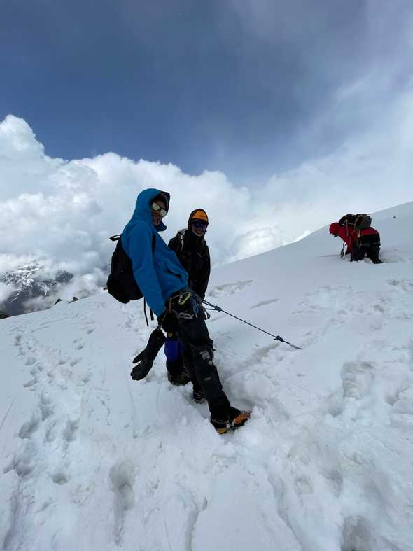 Calvin making anchor with Teng