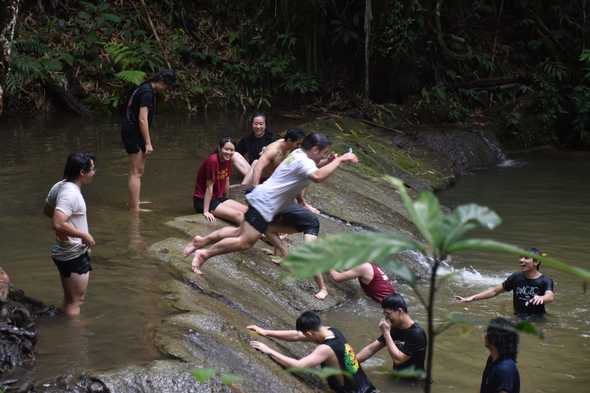 Swimmming in the river