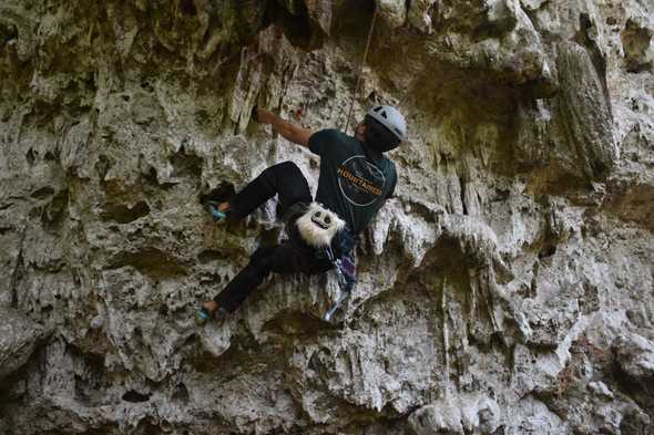 Another shot of Andre climbing